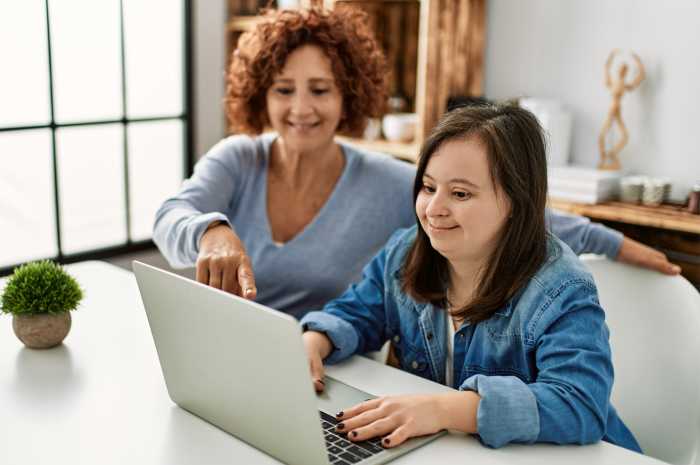 Teacher using Kangaroos AI software for grading multiple-choice tests in a classroom to increase efficiency