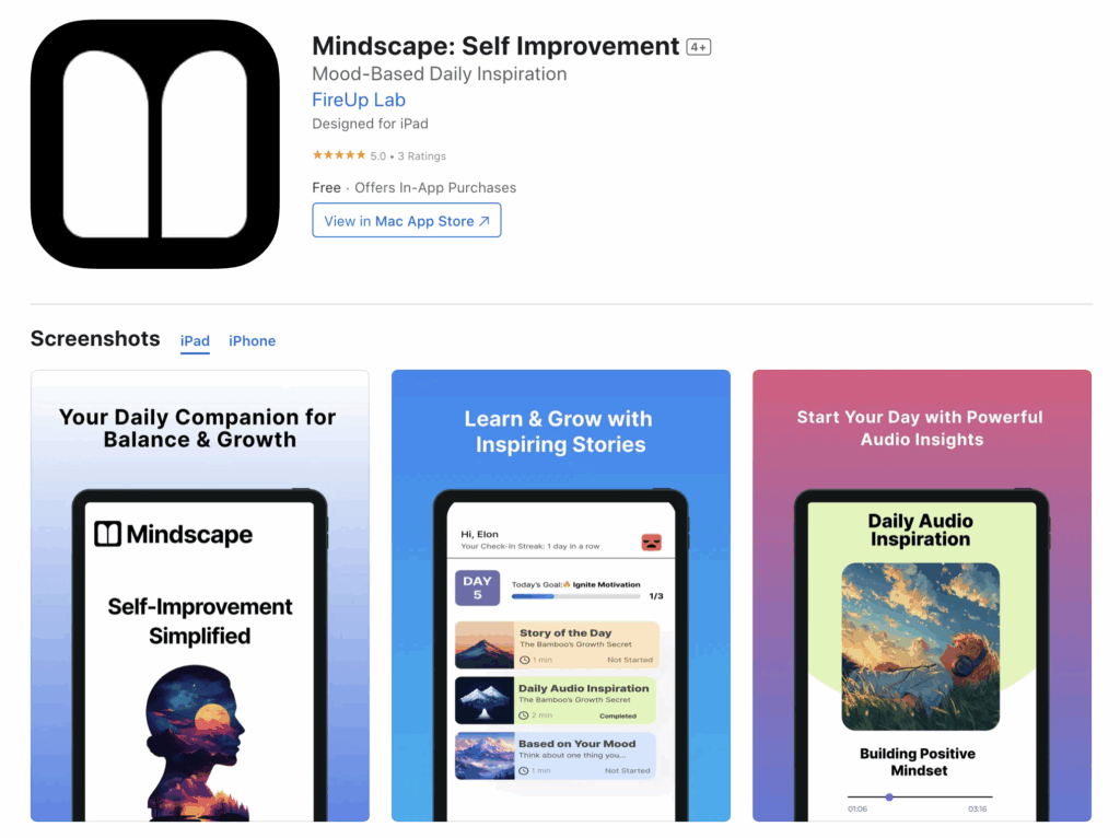 Mindscape AI journaling app for self improvement