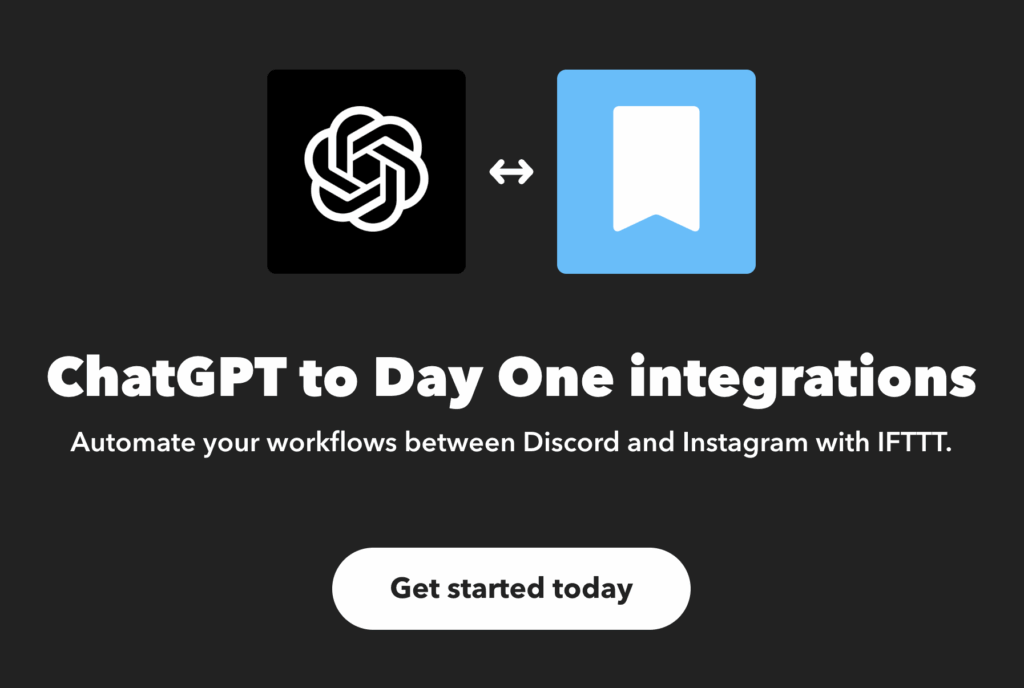 ChatGPT to Day One Intergration with IFFT