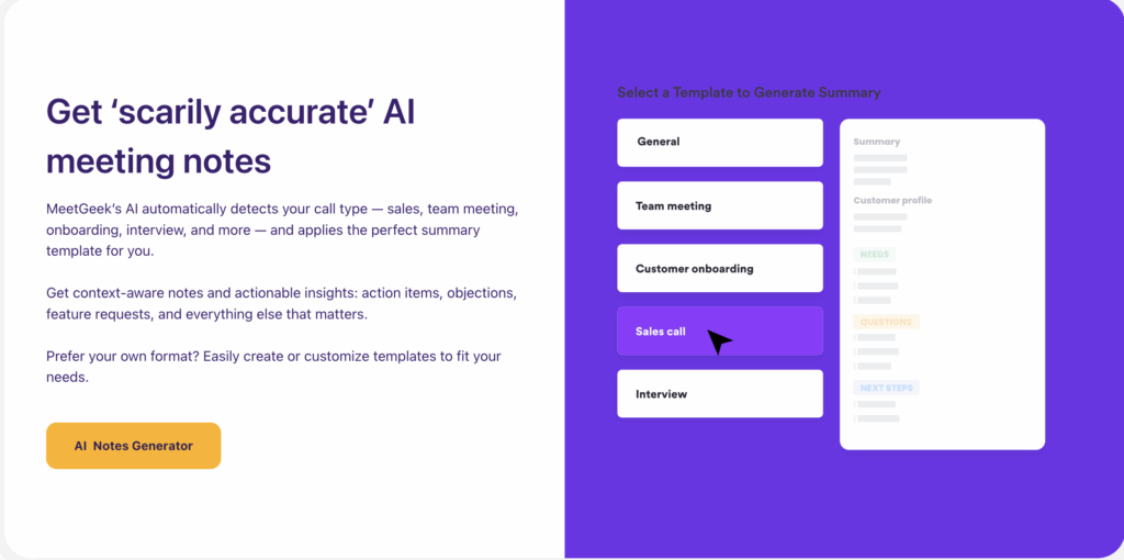 MeetGeek AI Note Taker
