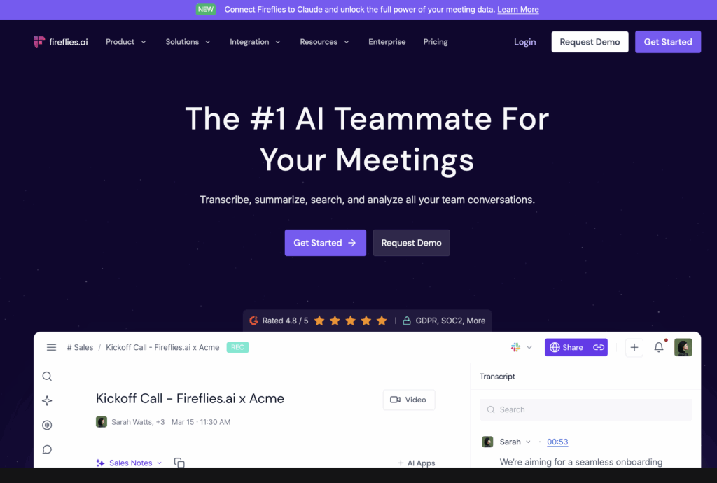 AI note taker for meetings and educational use by otter AI