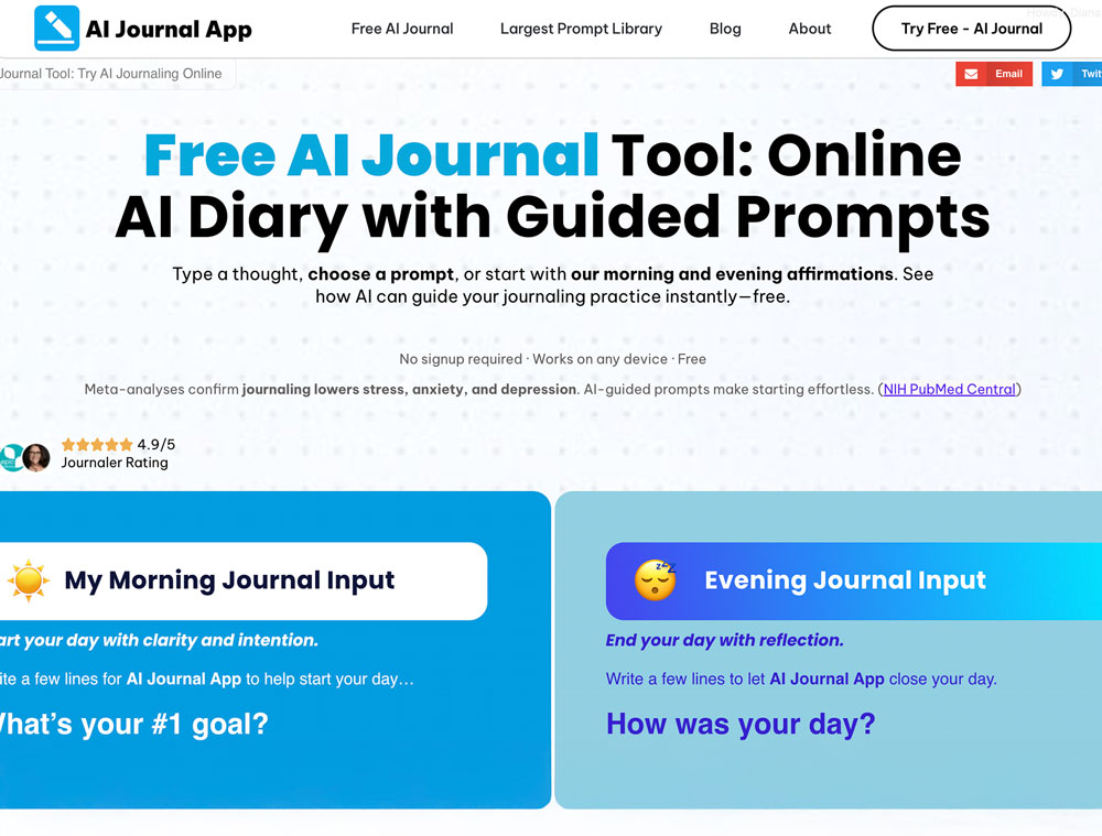 Free AI Journal by AI Journal App, the creators of the largest AI journal app for new journalers
