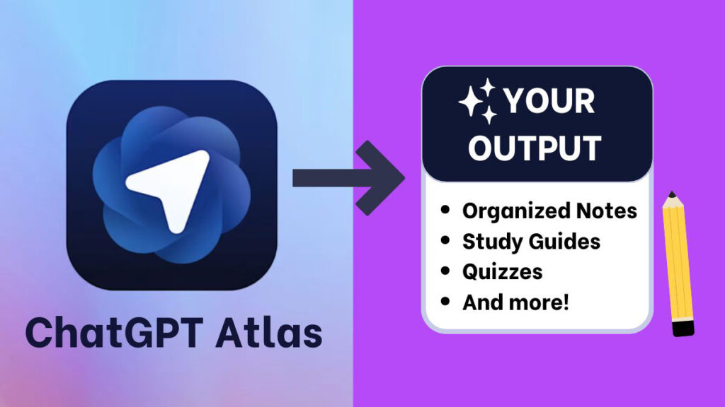 Excellent illustration showing how to use chatgpt atlas for ai note taking